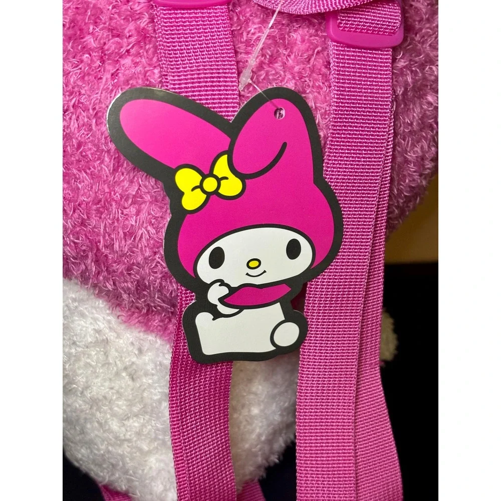 New Sanrio My Melody Plush Backpack Pink White Feather Fleece F25MY65068-XX